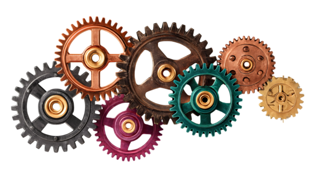 Gears mechanical interlocking machine industry abstract
