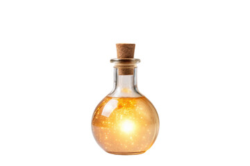 PNG Glowing potion bottle with cork stopper sparkling effect