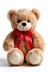 Fototapeta premium teddy bear, on white background