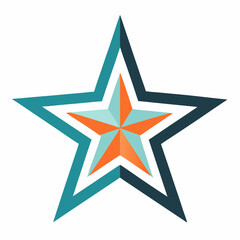 Obraz premium Star logo icon on white background.