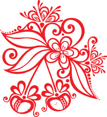 Beautiful flower art and mandala vector design
