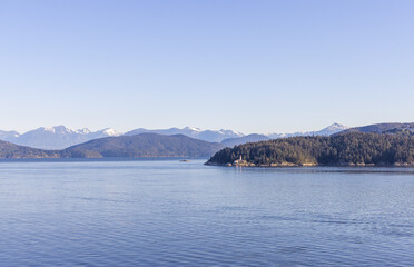 Morning in West Vancouver with Scenic Howe Sound and Mountains