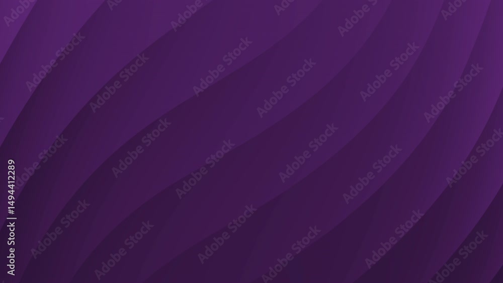 Poster a seamless abstract background with smooth, flowing dark purple waves and gradients creating a moder