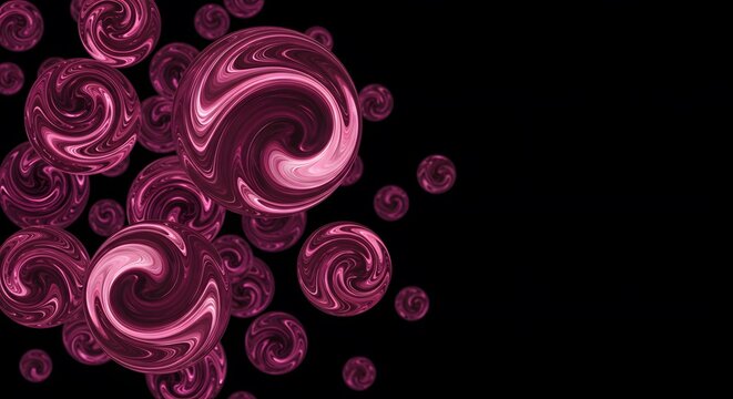 Abstract swirls in maroon and purple