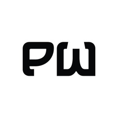 PW monogram logo design letter text name symbol monochrome logotype alphabet character simple logo