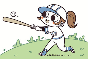 baseball player cartoon