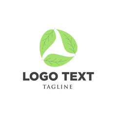 Leaf logo design template. Trendy style, vector eps 10