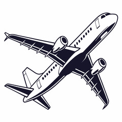Airplane taking off modern vector illustration travel design