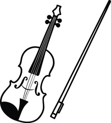 violin isolated on white