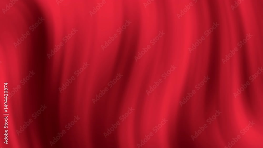 Poster wavy folds of red fabric create a smooth, abstract background with a soft gradient effect, abstract 