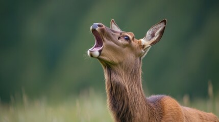 Naklejka premium Young Highland Herbivores Mastering Outstanding Communication Skills