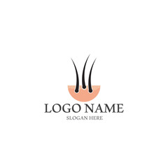 hair treatmen logo and vector template
