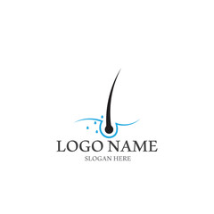 hair treatmen logo and vector template