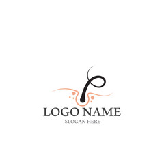 hair treatmen logo and vector template