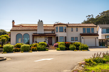 Two-story American House in California.
