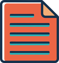 Obraz premium Document vector icon without background 