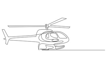 Helicopter in Flight A Continuous Line Drawing, Continuous Line Drawing of a Helicopter, Helicopter in a single line drawing style,