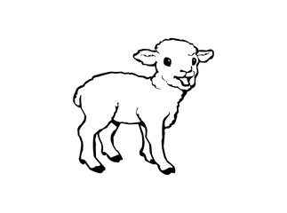 Adorable Little Sheep Icon Logo Design – Cute SVG Image File for Kids, Farm Themes, Crafts, Branding, and Creative Projects