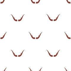 Seamless pattern of deer horns on white background vector image