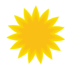 Cute cartoon hand drawn vector star shape sun sticker clipart.