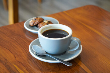 Obraz premium Hot Americano, captured on May 20, 2025. A smooth and bold espresso-based coffee with hot water, offering a clean, rich flavor and deep aroma