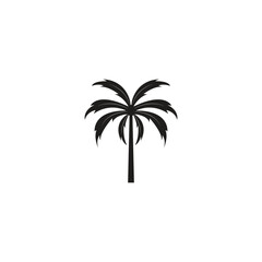 Obraz premium Palm tree summer logo template