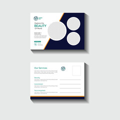 Modern professional Travel Postcard Design for Tourism Promotion