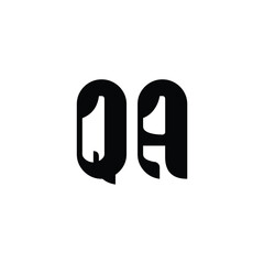 QA monogram logo design letter text name symbol monochrome logotype alphabet character simple logo