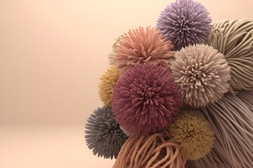 Colorful abstract textured orbs arrangement