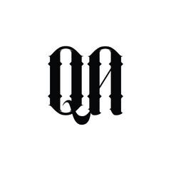 QA monogram logo design letter text name symbol monochrome logotype alphabet character simple logo