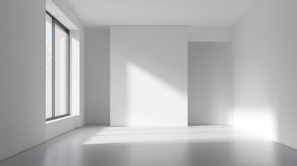 Sunlit Minimalist Empty Room Interior Design
