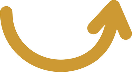 golden arrow sign curves up direction up or down, scratch and brush