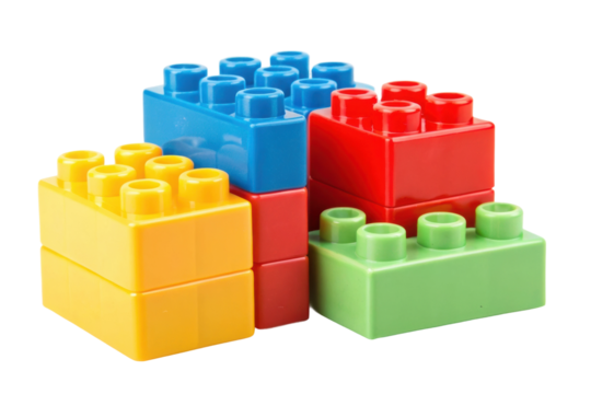 PNG Colorful building blocks set for creative play and learning