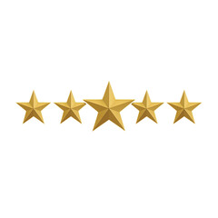 5 Star isolated vector graphic resources