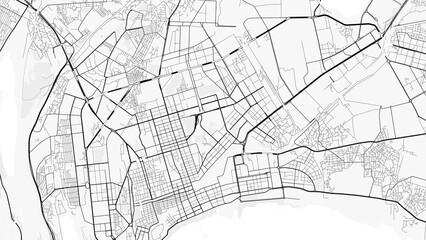 Baku, Azerbaijan. Perfect for posters, printing, wallpaper, and home decor. Contains information on places of interest, roads, toll roads, rivers, mountains, parks, etc