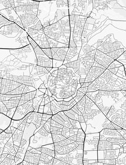 Obraz premium Nicosia, Cyprus. Perfect for posters, printing, wallpaper, and home decor. Contains information on places of interest, roads, toll roads, rivers, mountains, parks, etc