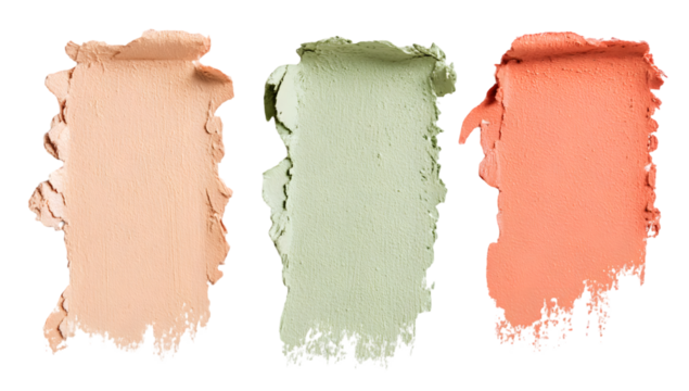 Makeup swatches skin tone color palette