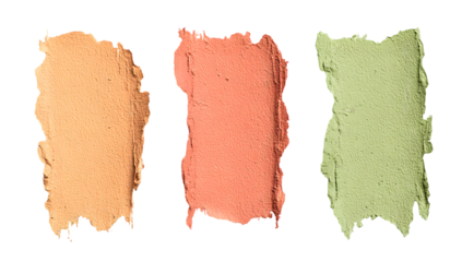 Color corrector swatches for cosmetic makeup
