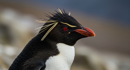 Majestic Macaroni Penguin Portrait
