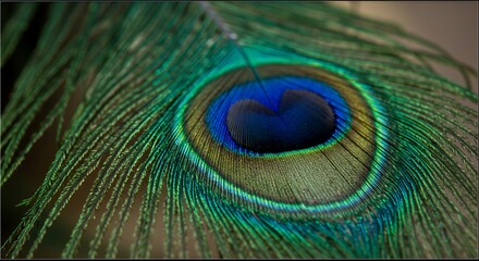 Peacock Feather Close-Up: Nature's Masterpiece