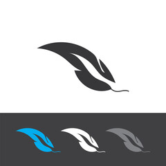 feather logo and vector template