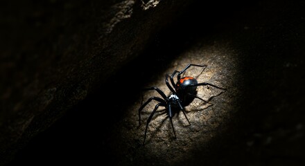 Redback Spider in the Darkness: A Close-Up Encounter