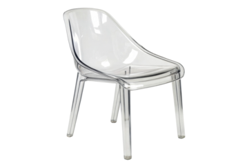 PNG Modern transparent acrylic chair with sleek design