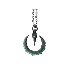 Mystical Crescent Moon Pendant Necklace - Dark Fantasy Jewelry