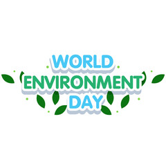 World Environment Day Typography with Floral Elements
