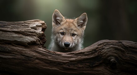 A Curious Wolf Pup