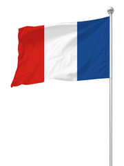 Obraz premium flag of France on white background