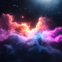 Fototapeta premium Colorful space nebula