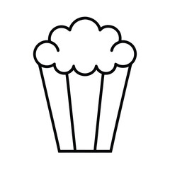 Popcorn Icon Vector Isolated on White