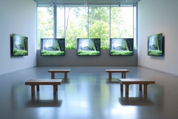 Contemporary art gallery exhibition